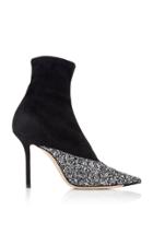 Jimmy Choo Moda Exclusive Brionna Glitter Suede Ankle Boots