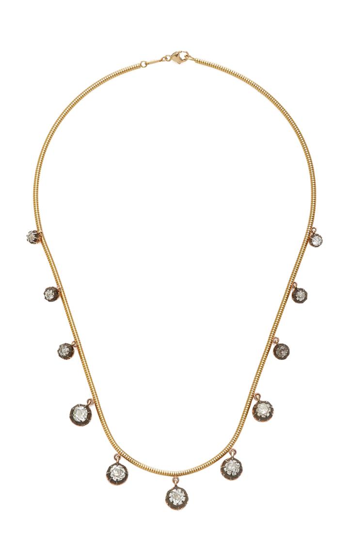 Moda Operandi Jenna Blake One Of A Kind 18k Yellow Gold Og3 Diamond Necklace