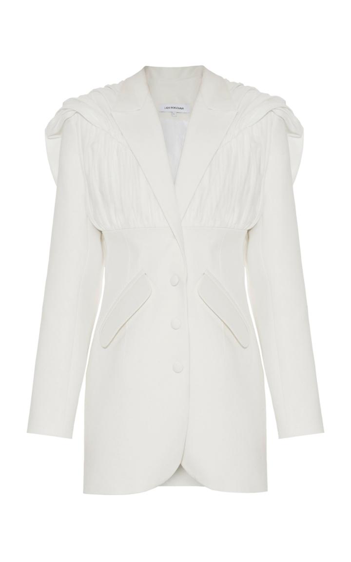 Lado Bokuchava Draped Elongated Cotton Blazer