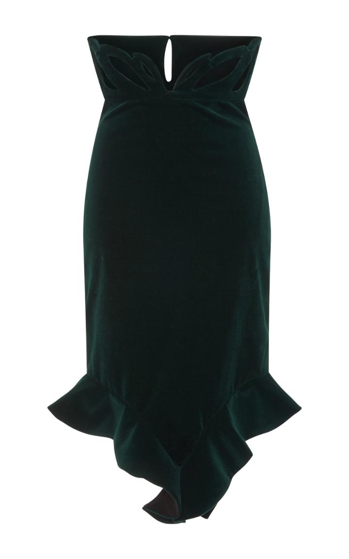 Francesco Scognamiglio High Waisted Velvet Skirt
