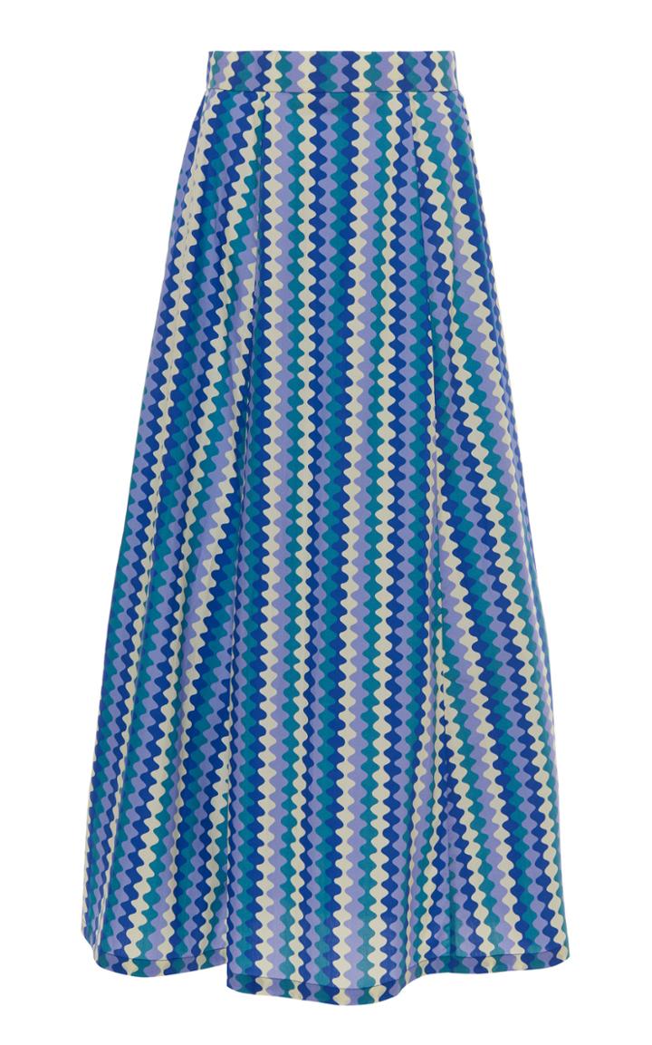 Moda Operandi Le Sirenuse Positano Que Onda Camille Printed Cotton Maxi Skirt Size: