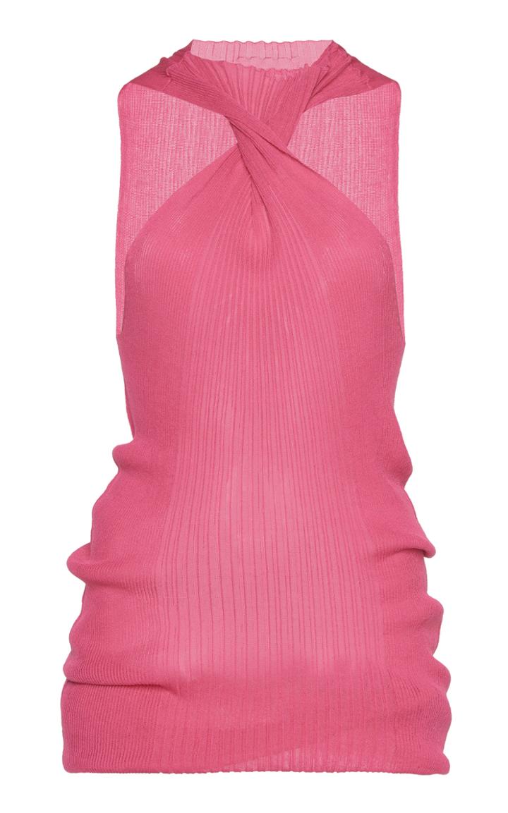 Bottega Veneta Twisted Ribbed Cotton-blend Tank Top