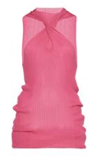 Bottega Veneta Twisted Ribbed Cotton-blend Tank Top