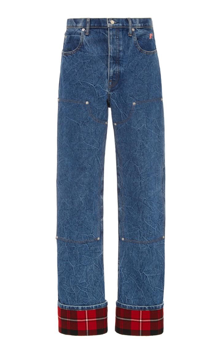 Alexander Wang Plaid-cuff Carpenter Jeans