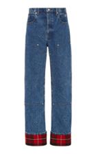 Alexander Wang Plaid-cuff Carpenter Jeans