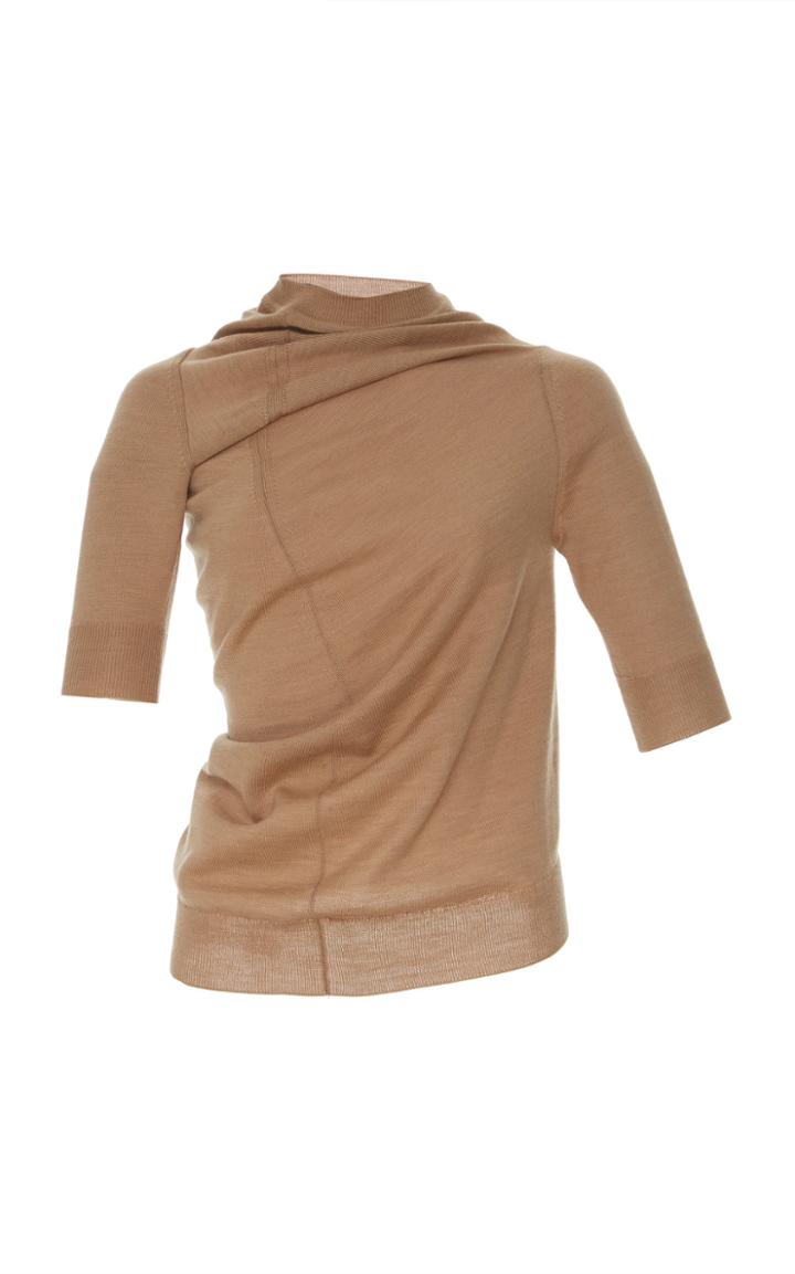 Jil Sander Lightweight Ruched Knit Sweater