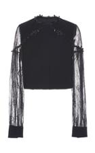 Georges Hobeika Bead Embroidered Lace Sleeve Jacket
