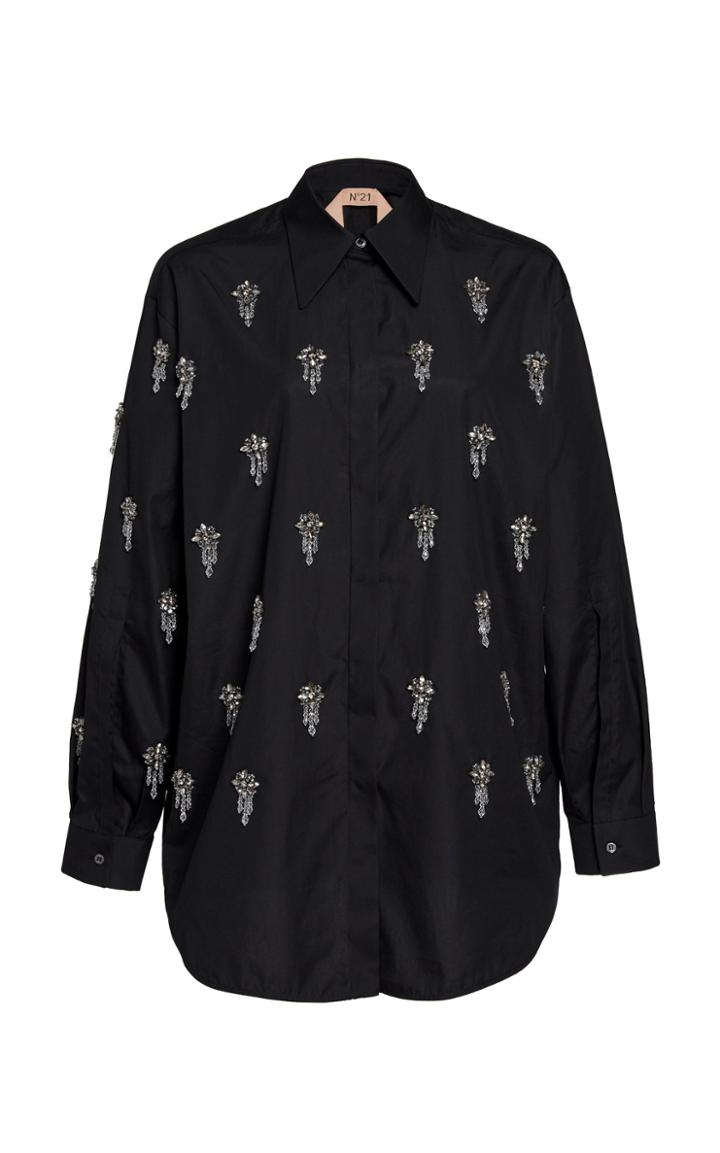N21 Fe Embroidered Button-down Shirt