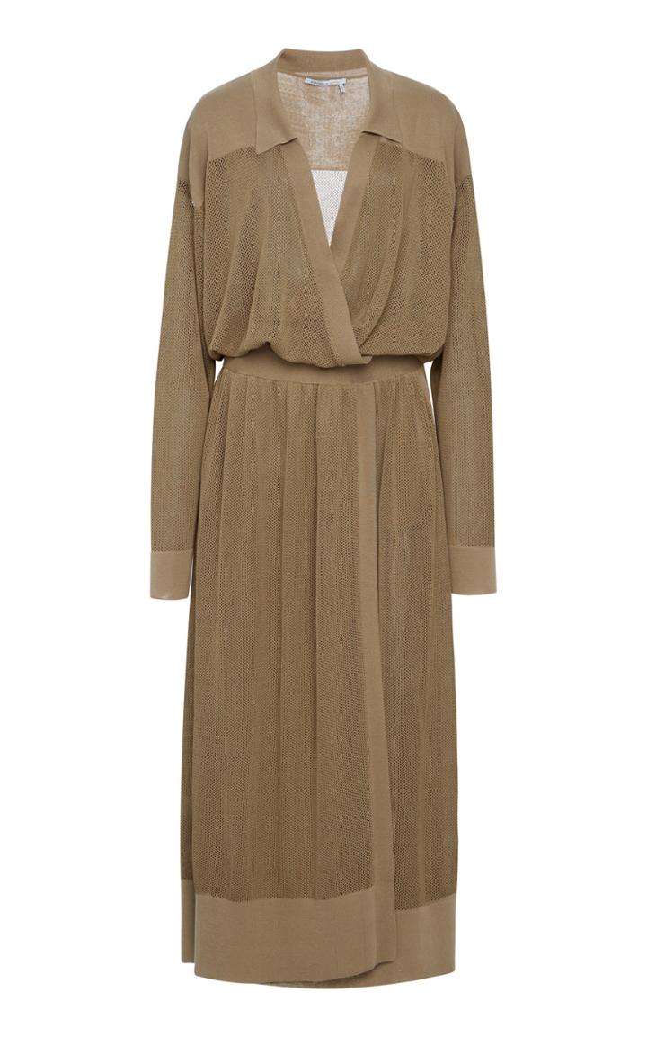 Moda Operandi Agnona Cotton-silk Open-knit Wrap Dress Size: Xs