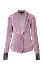 Anouki Purple Corduroy Loose Fit Blazer Top