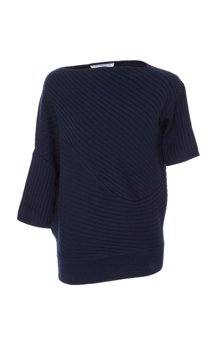 Jw Anderson Infinity Rib-knit Merino Wool Top