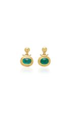 Prounis Small Emerald Bell Earrings