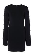 David Koma Crystal Sleeve Embroidered Mini Dress