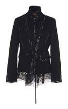 Roberto Cavalli Belted Standing Collar Jacket