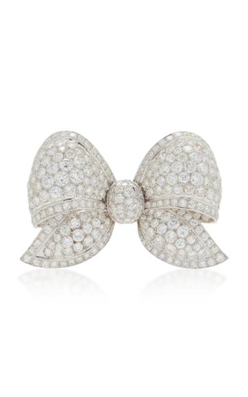 Moira Fine Jewellery 18k White Gold Diamond Bow Brooch