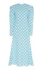Rowen Rose Mini Damier Checked Silk Dress