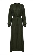 Bondi Born Tie-front Cupro And Linen-blend Maxi Dress Size: Xs