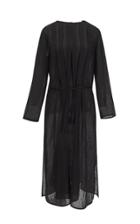 Moda Operandi Missing You Already Pintucked Linen Tunic Dress