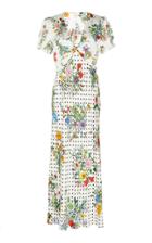 Rixo London Star Silk Satin Floral Dress