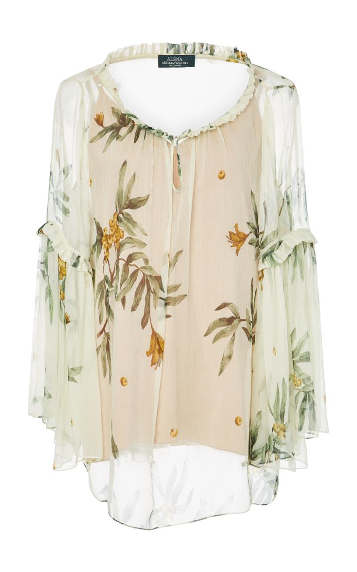 Alena Akhmadullina Printed Ruffle Blouse