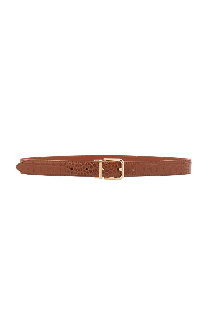 Moda Operandi Dolce & Gabbana Croc-effect Leather Belt Size: 70 Cm