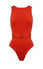 Moda Operandi Bondi Born Serena Belted One-piece Swimsuit