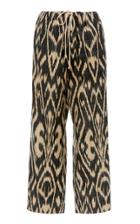 Oscar De La Renta Printed Straight-leg Pants