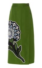 Carolina Herrera Button-embroidered Midi Skirt