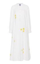 Thierry Colson Victoria Embroidered Linen Maxi Dress
