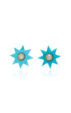 Colette Jewelry Turquoise Starburst Stud Earrings