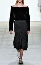 Brock Collection Frances Off The Shoulder Fur Jacket