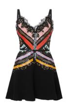 Elie Saab Sequined-lace Silk Mini Dress