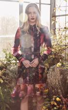 Marchesa Floral Printed Cotton Poplin Shirt Dress