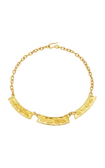 Jean Mahie 22k Yellow Gold Zodiac Necklace