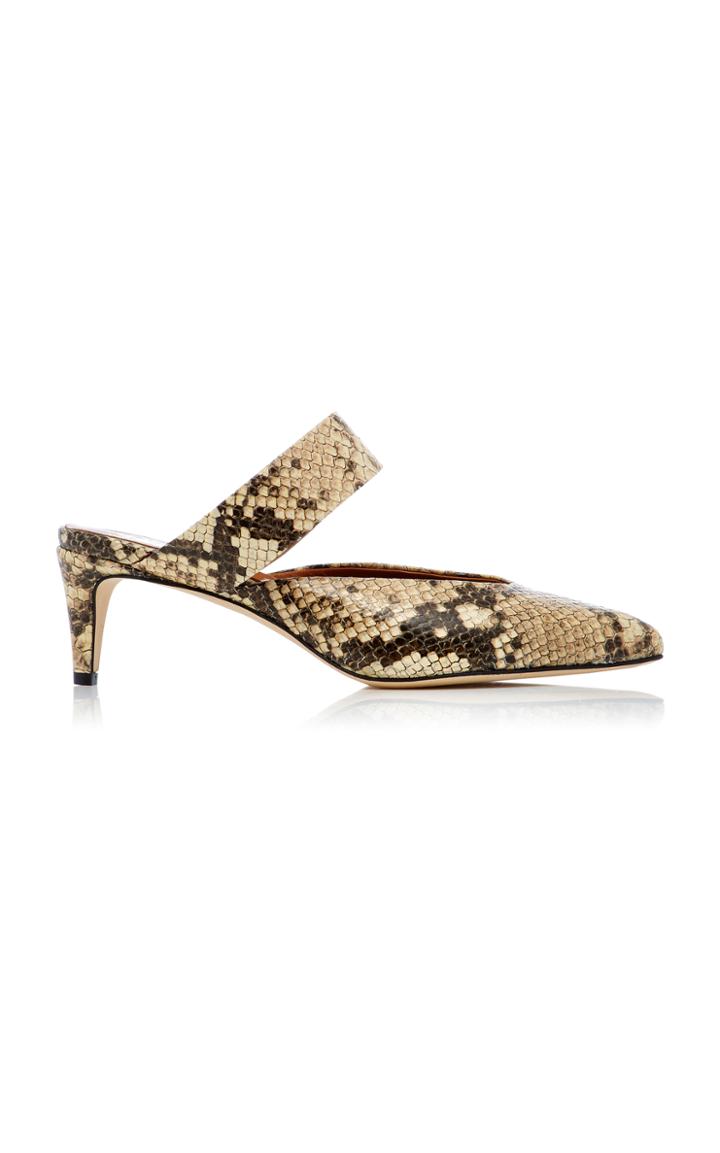 Atp Atelier Vaie Snake Effect-leather Mules