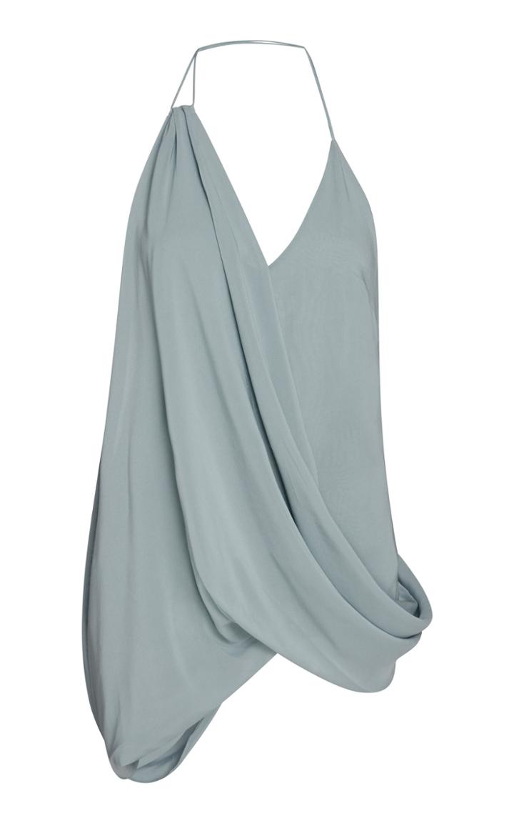Jacquemus Asymmetric Crepe Halterneck Top
