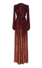 Jenny Packham Aries Sequin Wrap Dress