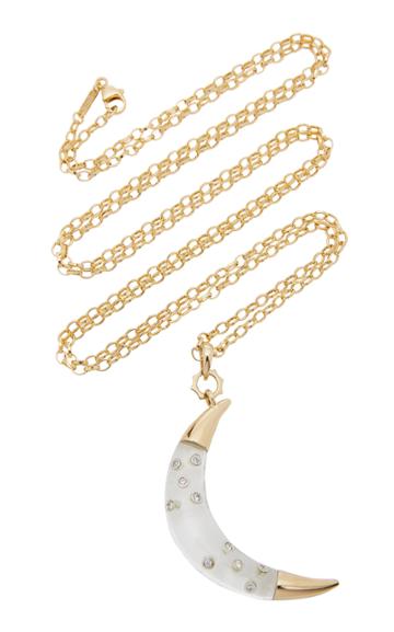 Monica Rich Kosann 18k Gold, Diamond And Crystal Necklace