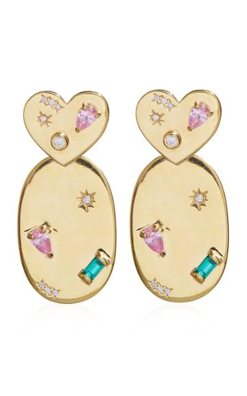 Moda Operandi Scosha Gold-vermeil Night Market Heart Earrings