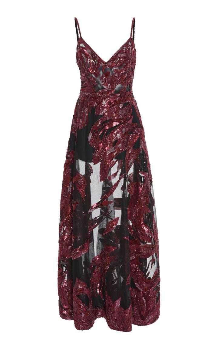 Elie Saab Sequin Embellished Sleeveless Gown