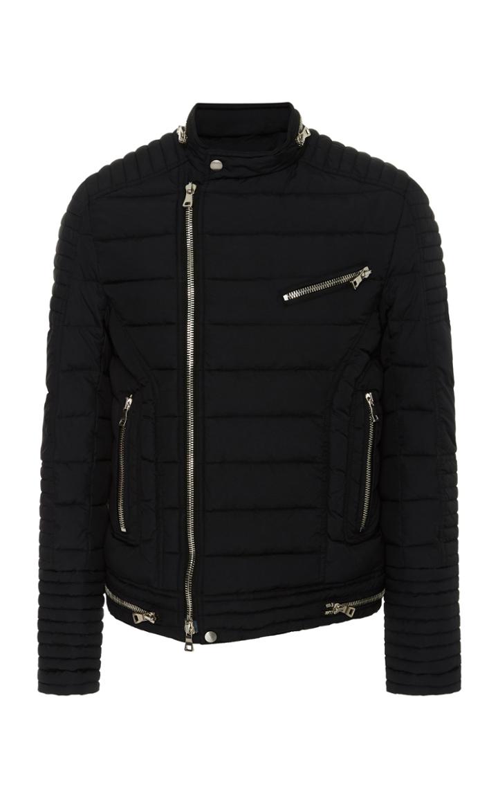 Balmain Quilted-shell Biker Jacket