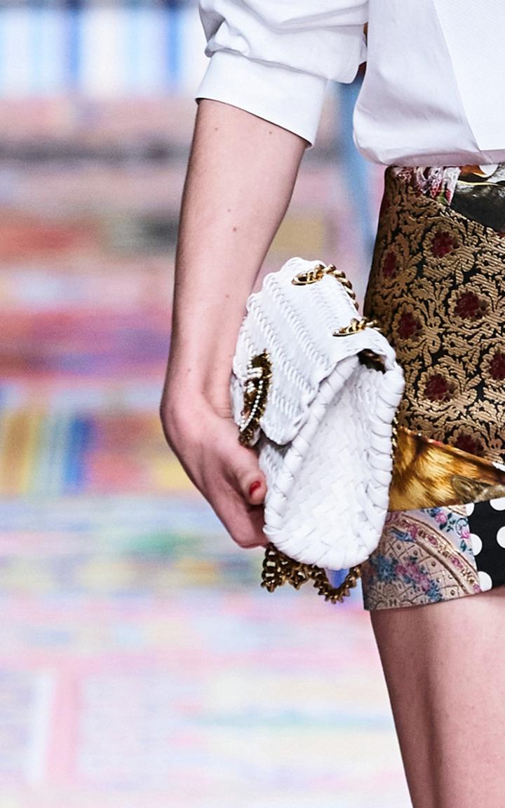 Moda Operandi Dolce & Gabbana Devotion Woven Nappa Leather Shoulder Bag