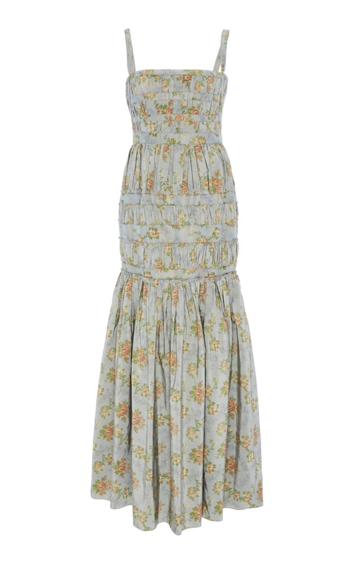 Brock Collection Olinda Floral Cotton Maxi Dress