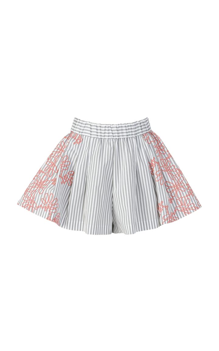 Moda Operandi Silvia Tcherassi Hibiscus Striped Cotton Shorts