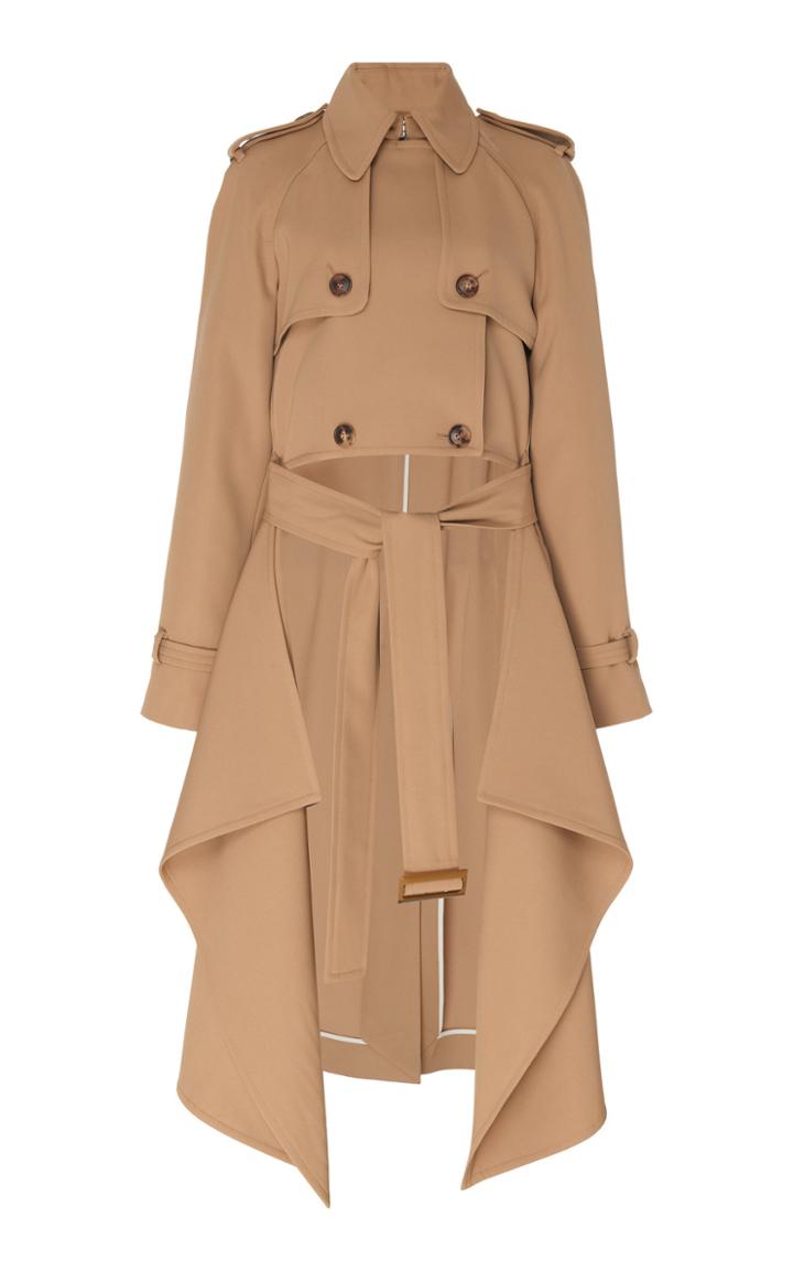 Moda Operandi Michael Kors Collection Draped Wool-gabardine Trench Coat Size: 0