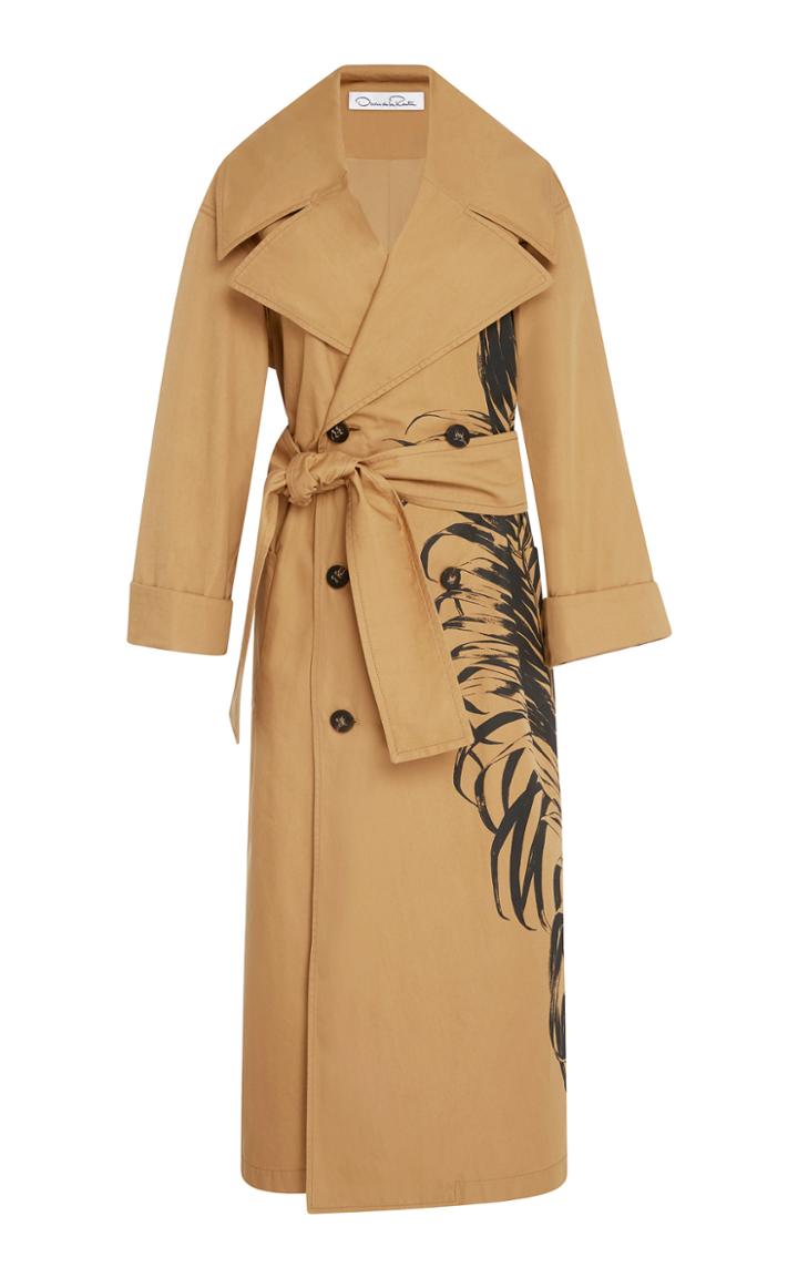 Oscar De La Renta Double Breasted Trench Coat