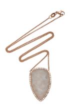 Kimberly Mcdonald 18k Rose Gold White Druze And Diamond Necklace