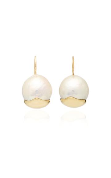 Mizuki Small Fluid Pearl Earrings