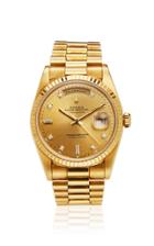 Moda Operandi Vintage Rolex 18k Yellow Gold 1995 Vintage Rolex 36 Mm Dial Day-date W