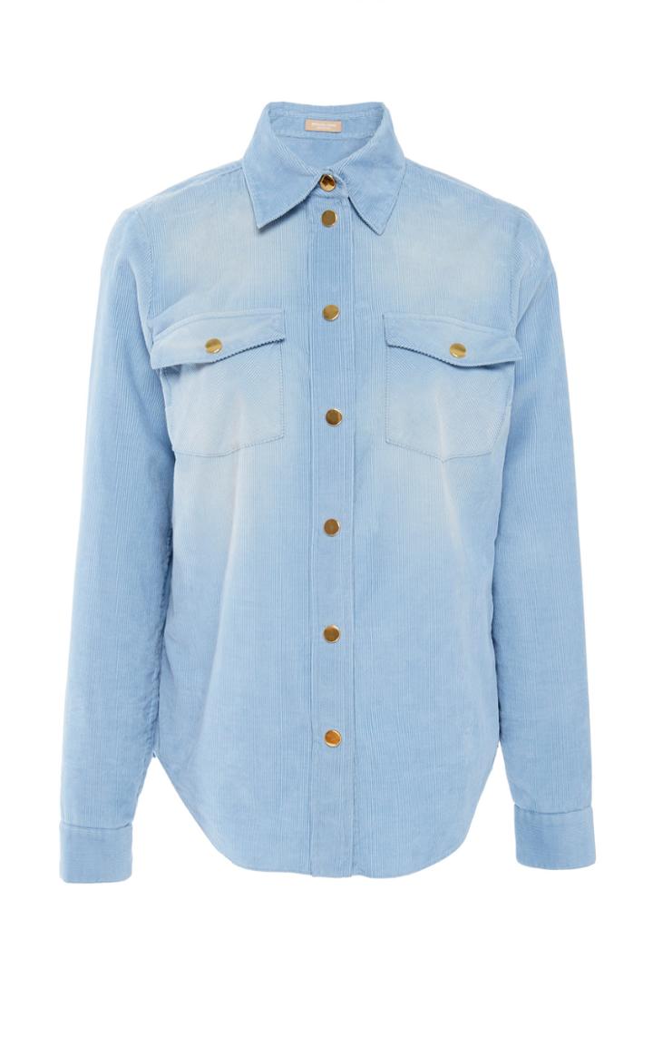 Michael Kors Collection Snap Corduroy Shirt